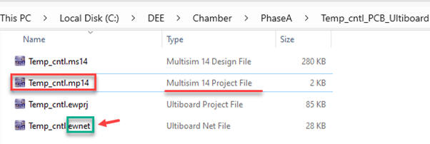 Files in Ultiboard