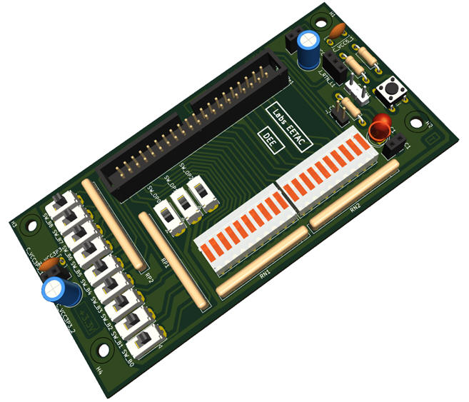 3D view of the prototyping board